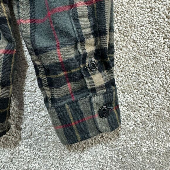 Lauren Ralph Lauren Shirt Women's PXS Gray Plaid Button Up Long Sleeve Pockets - Picture 10 of 11